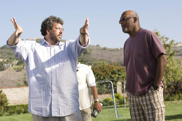 Director Neil LaBute and Samuel L. Jackson on the set of 